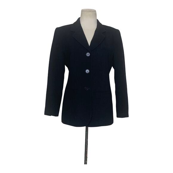 Norton McNaughton vintage black wool 3 buttons blazer size 8P - Picture 4 of 10